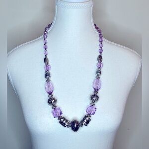 ⭐️ Costume jewelry- purple and silver necklace